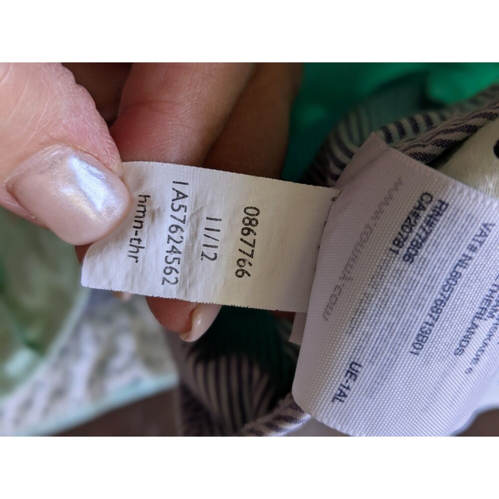 Tommy Hilfiger Womens Mint Green Cotton Shorts Size 4 Y2K Preppy Flag Mid Rise - Picture 5 of 7